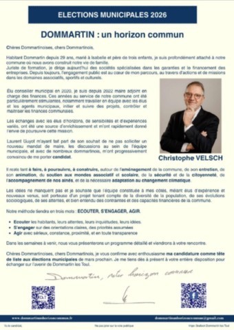 Présentation Christophe aux habitants